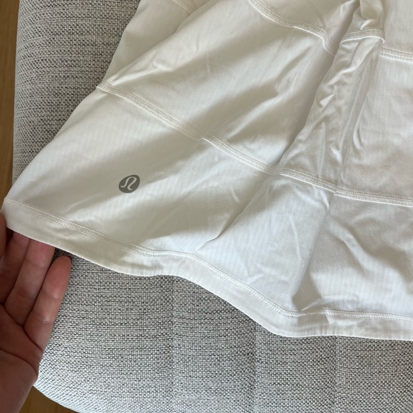 Lululemon Pace Rival Mid-Rise White Tennis Skirt 4 Tall - Picture 7 of 11